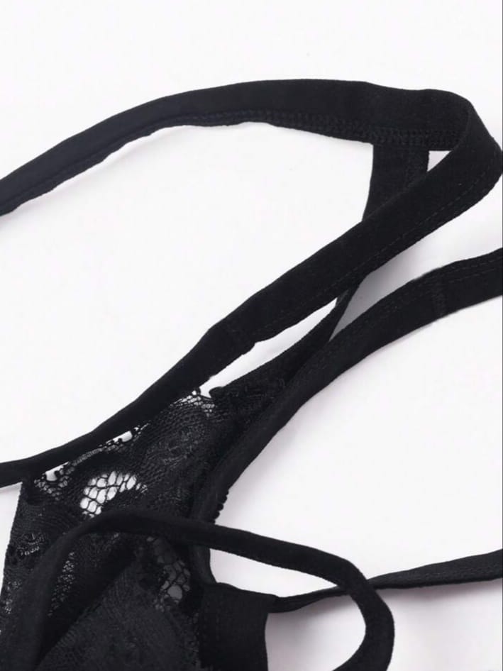 Men's Lace Cut-Out Crotchless Underwear